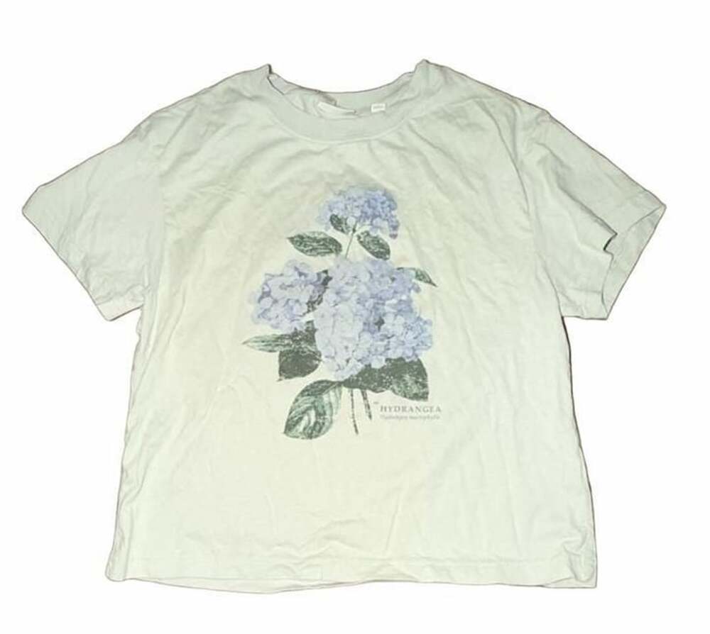 Scotch & Soda Hydrangea Graphic T-Shirt Green Floral